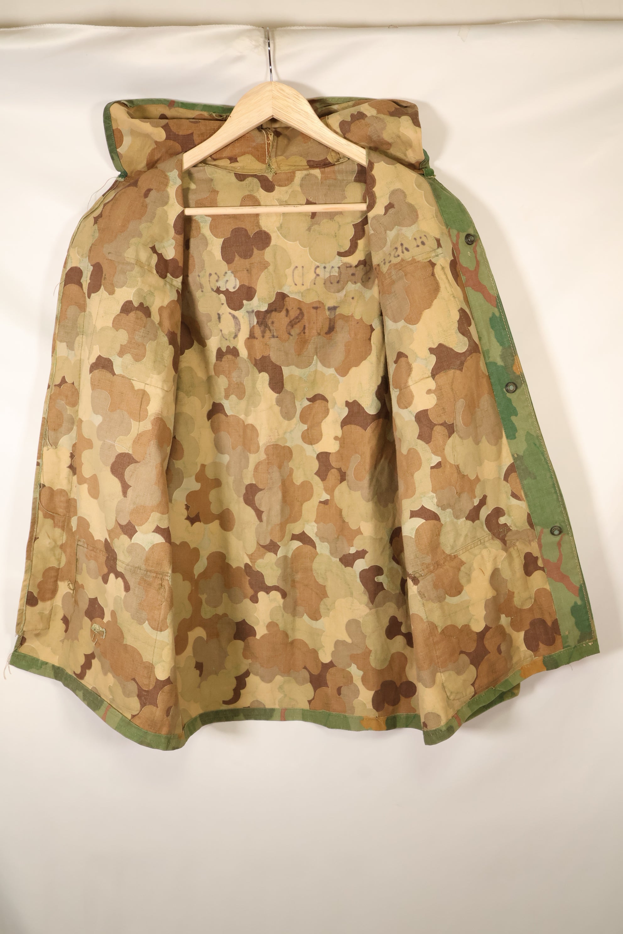 Late 1960s-70s USMC privately procured Mitchell pattern hooded field jacket, used.