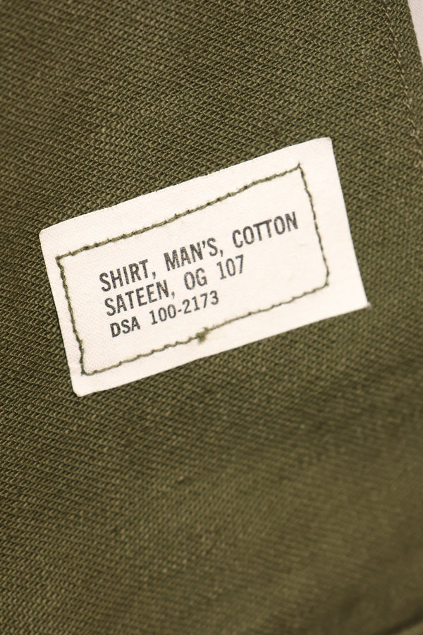 Mid-1960s, 16 1/2 x 36, U.S. Army, OG-107 Utility Shirt, Almost Unused
