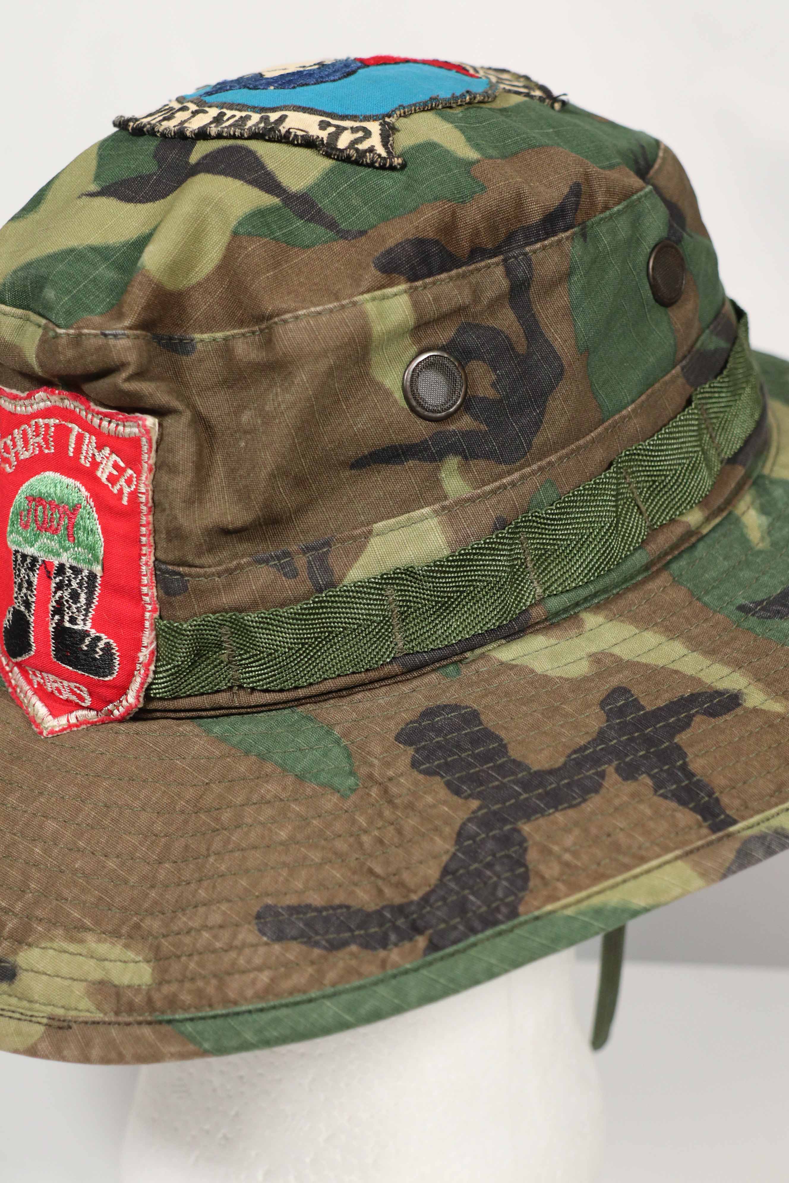 Real ERDL Government Issue Boonei Hat US Army K-9 Military Dog with Locally Made Patch & Embroidery