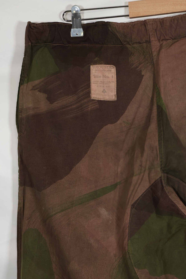 British Army SAS Trousers WINDPROOF Camouflage Pants Size No.1 Used A