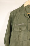 1971 Contract, Estimated Size: SMALL, OG-107 Utility Shirt, U.S. Navy, Original Tapes, Used