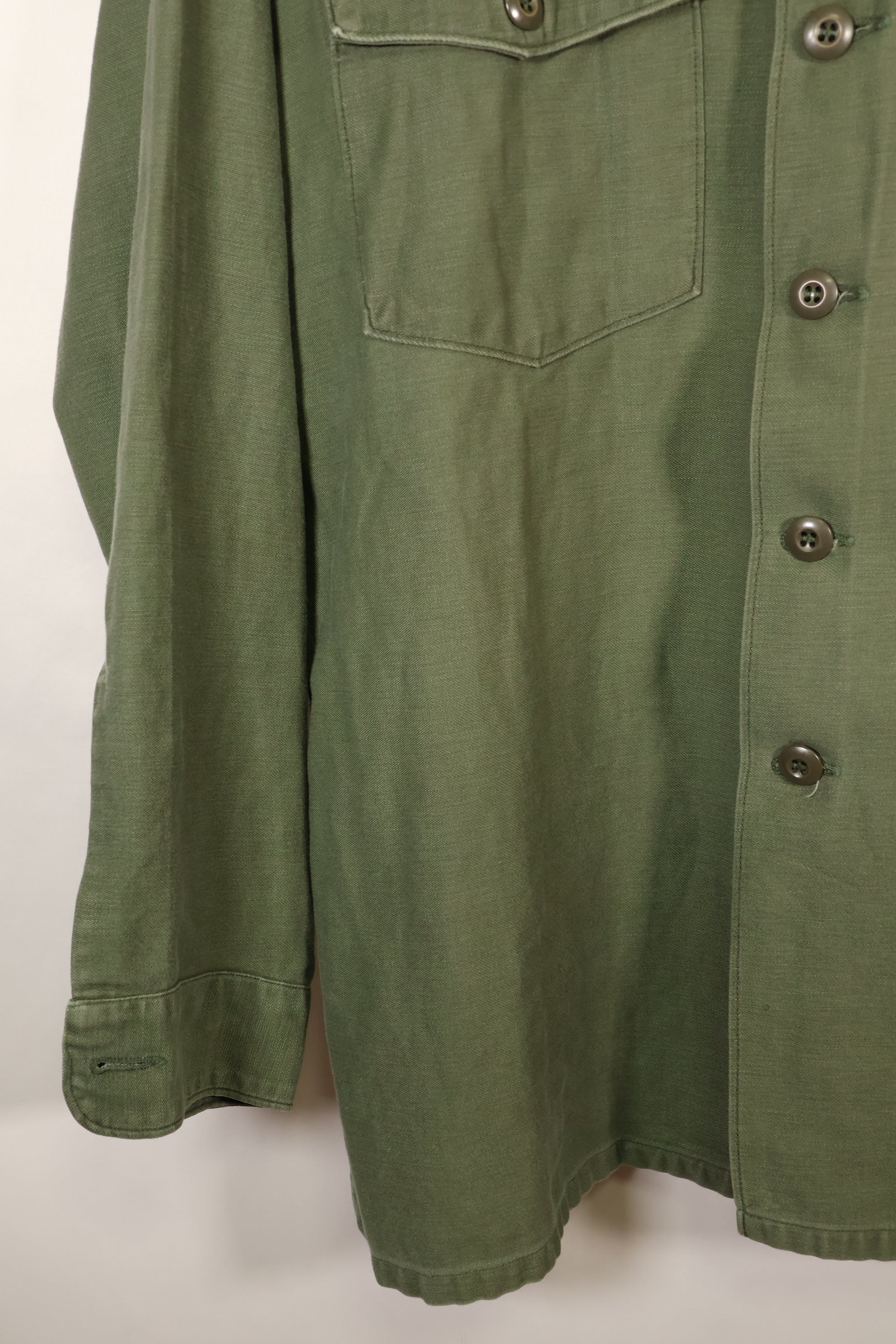 1968 Contract, Estimated Size: MEDIUM, OG-107, Utility Shirt, Aftermarket Patch, Used