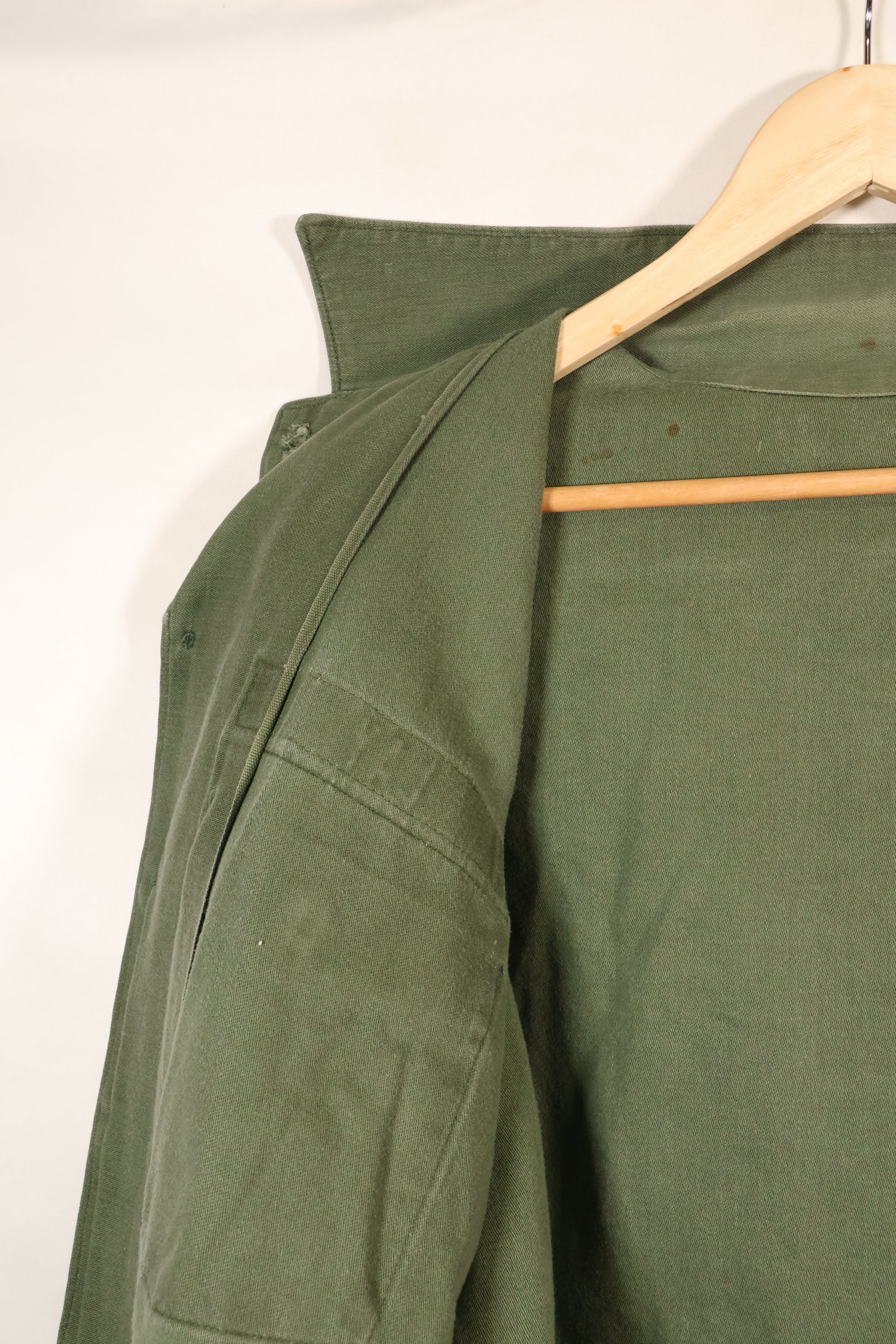 1968 Contract, Estimated Size: MEDIUM, OG-107, Utility Shirt, Aftermarket Patch, Used