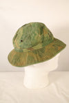 1960s-early 70s USMC privately procured Mitchell pattern camouflage shelterhalf boonie hat, used.