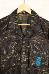 1970s Thai Border Patrol “Shadow Tiger” Locally Made Tiger-Stripe Shirt, Used, Grade A
