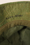 1960s-early 70s USMC privately procured Mitchell pattern camouflage shelterhalf boonie hat, used.