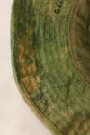 1960s-early 70s USMC privately procured Mitchell pattern camouflage shelterhalf boonie hat, used.