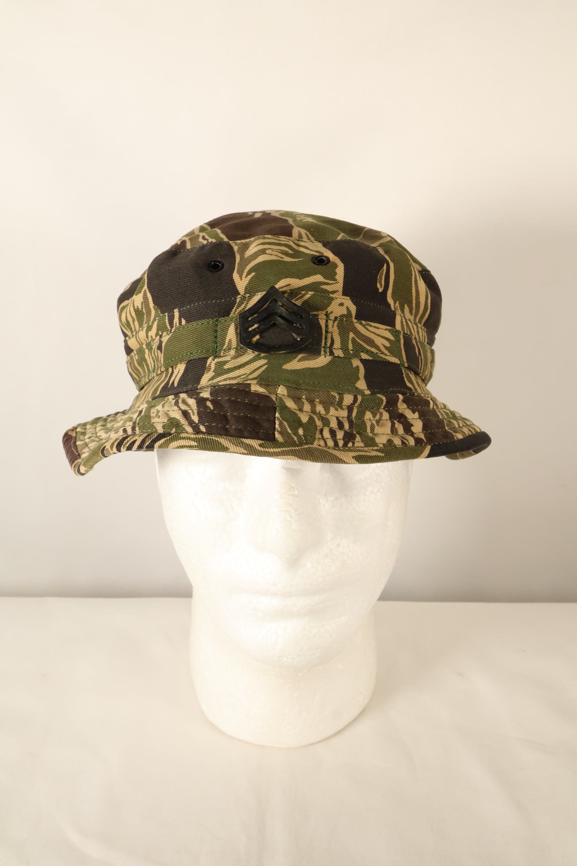 Late 1960s Okinawa Tiger Pattern CISO Cut Booney Hat with local modifications Used