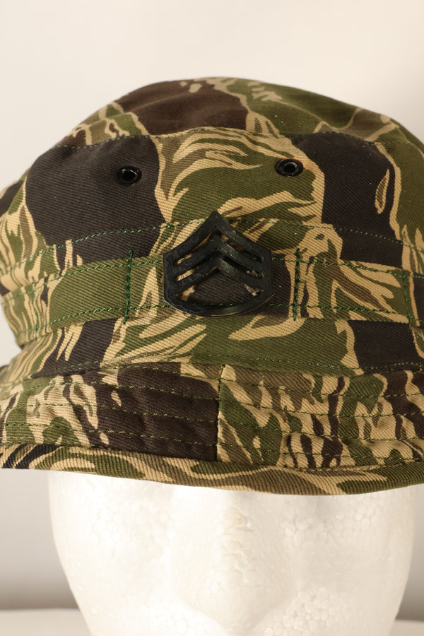 Late 1960s Okinawa Tiger Pattern CISO Cut Booney Hat with local modifications Used