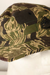 Late 1960s Okinawa Tiger Pattern CISO Cut Booney Hat with local modifications Used