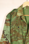 Early 1970s, Large Size, ARVN, South Vietnamese Airborne Division, Leaf Camouflage Shirt, Repaired, Used