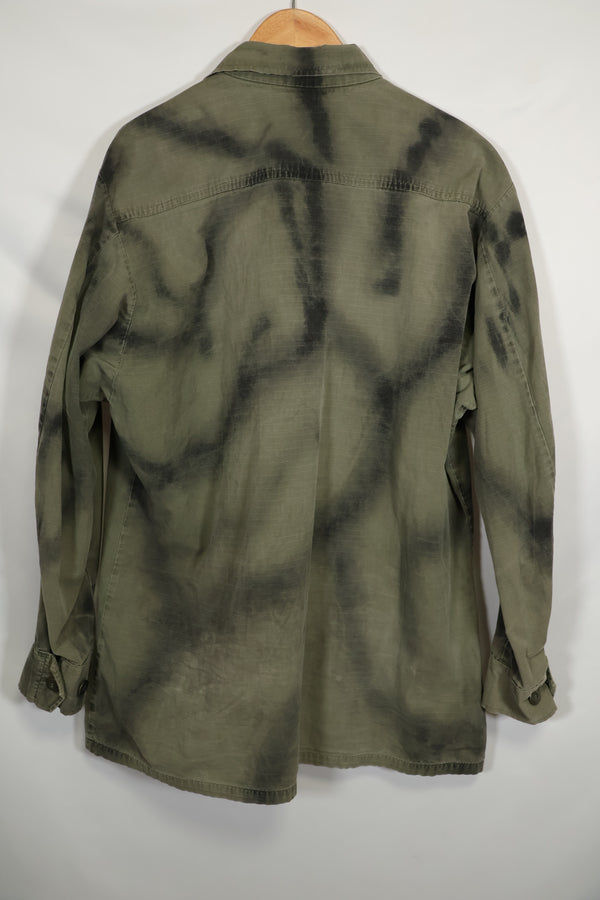 1960s 4th Model Jungle Jacket RECONDO School Spray Camouflage Used