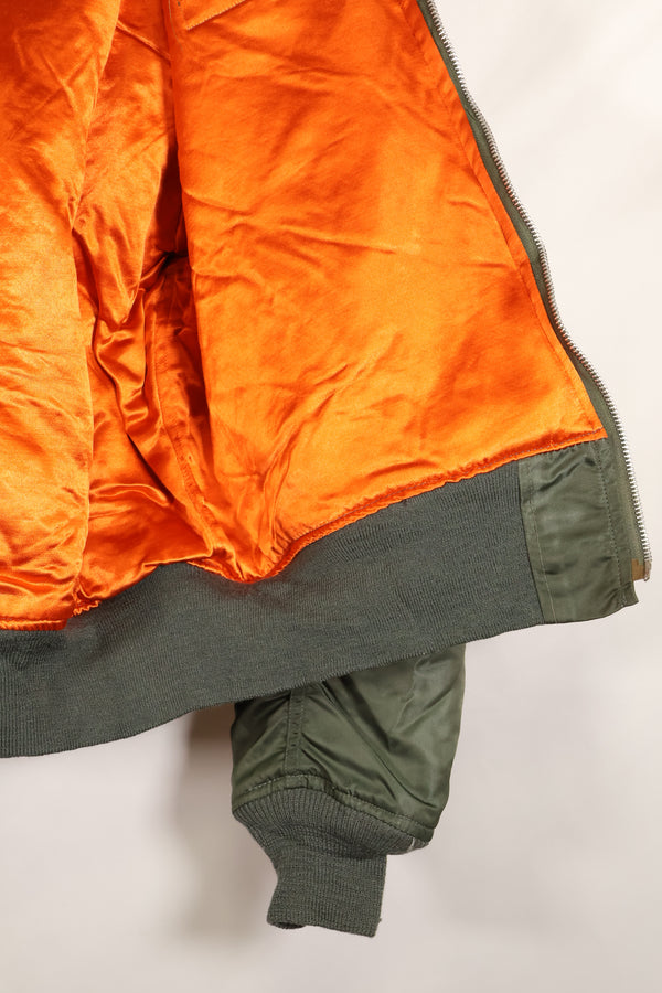 1970 Contract MEDIUM USAF L-2B Flight Jacket, Light Zone, Worn by Bill Eveland, Good Condition