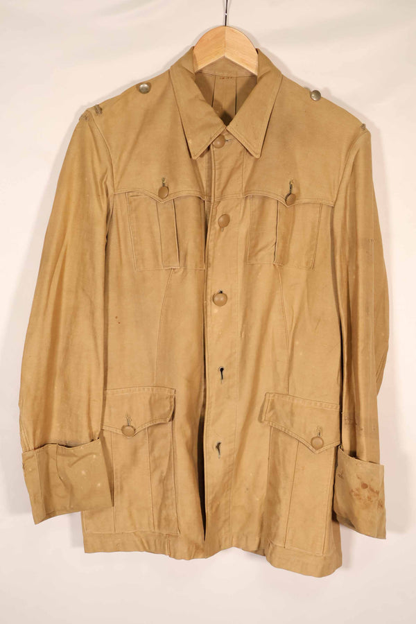 Real 1940s German Army Safariana Jacket with missing buttons, used.