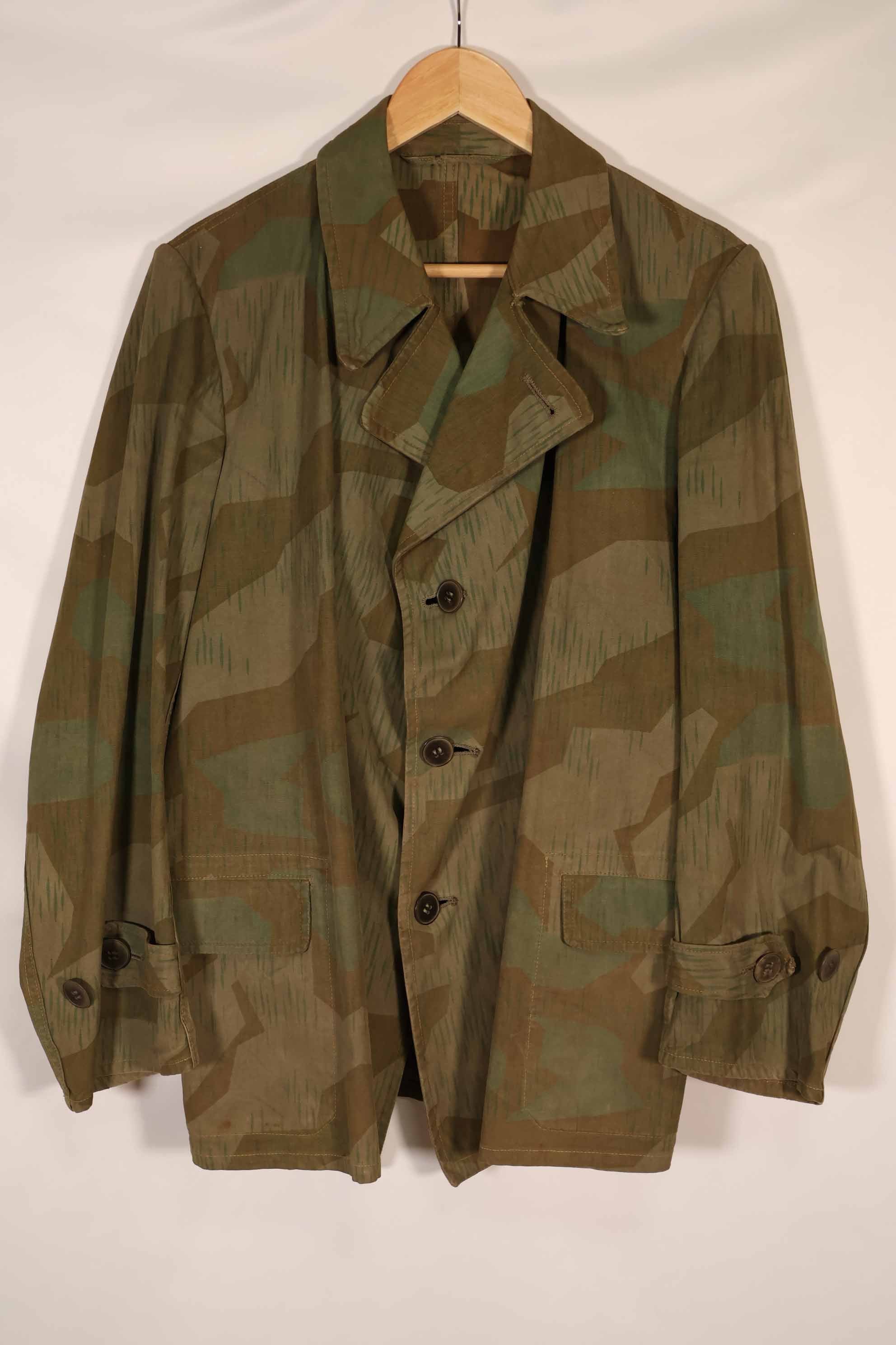 Real 1940s German Army Splinter Camouflage Locally Made Field Jacket U