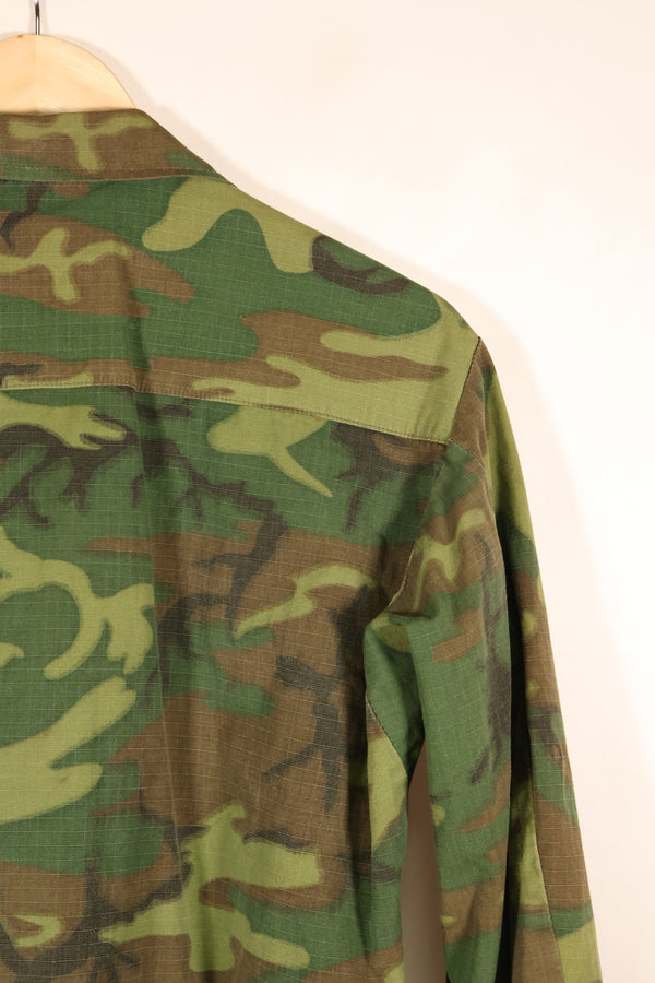 1969 Contract, M-R, U.S. Army ERDL Green Leaf Camo, Jungle Fatigue Jacket, Used