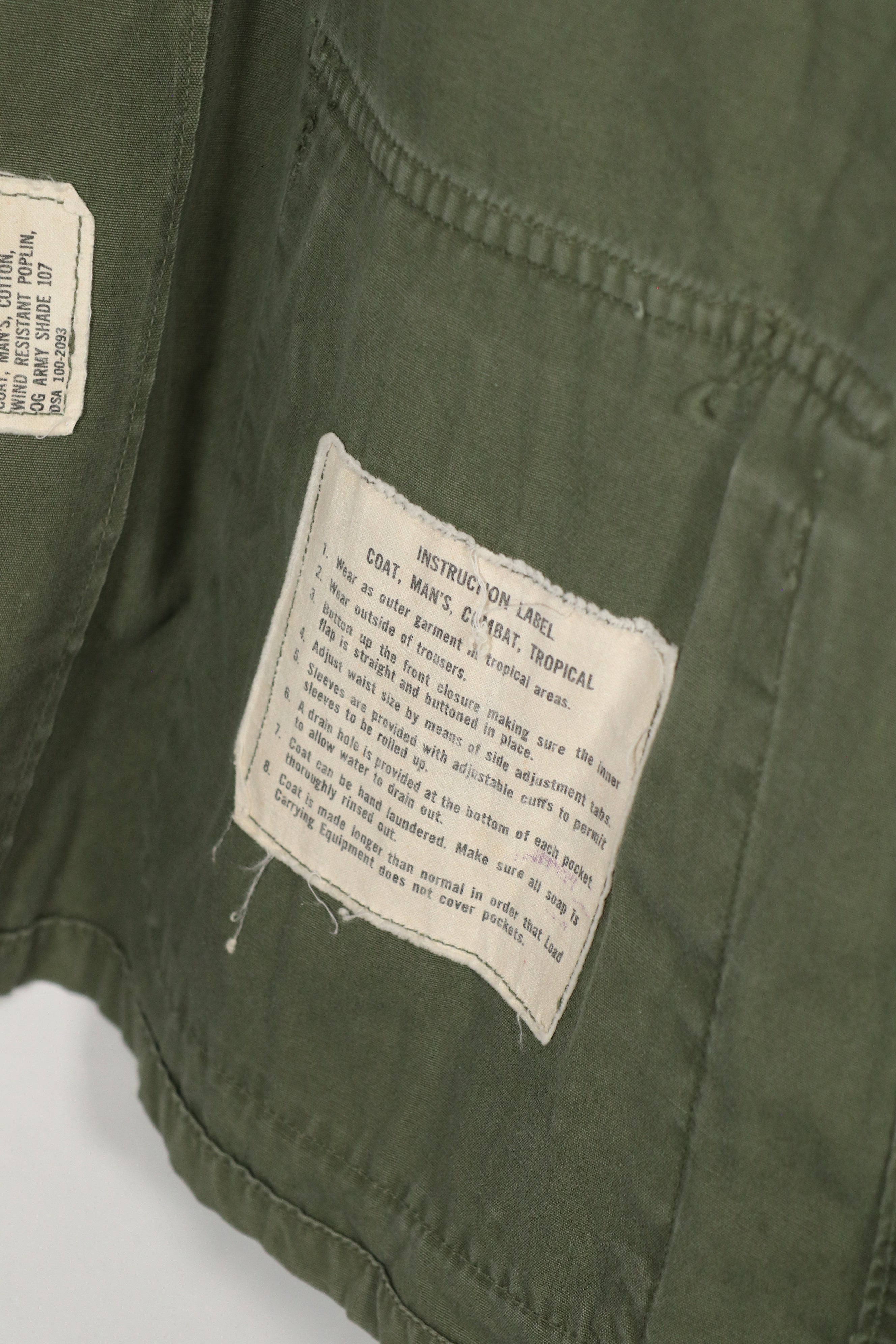 Real 2nd Model Jungle Fatigue Jacket, MACV affiliation, first patch attached, used.