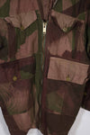 Real 1940s WWII British Army Windproof Camouflage Indochina War Zipper Custom Jacket Used