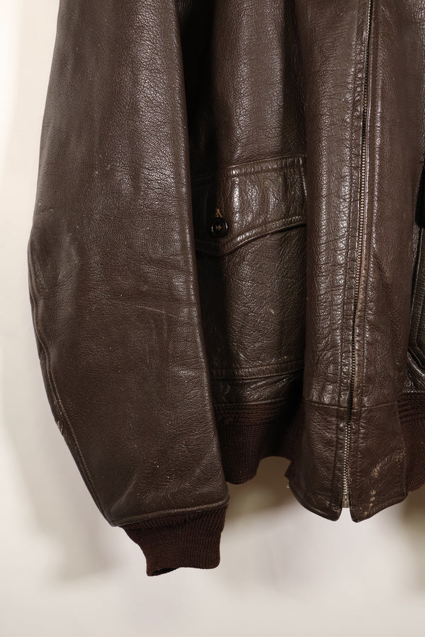 1950s Lot, Size 46, J-7823, U.S. Navy G-1 Flight Jacket, Early Production, Used