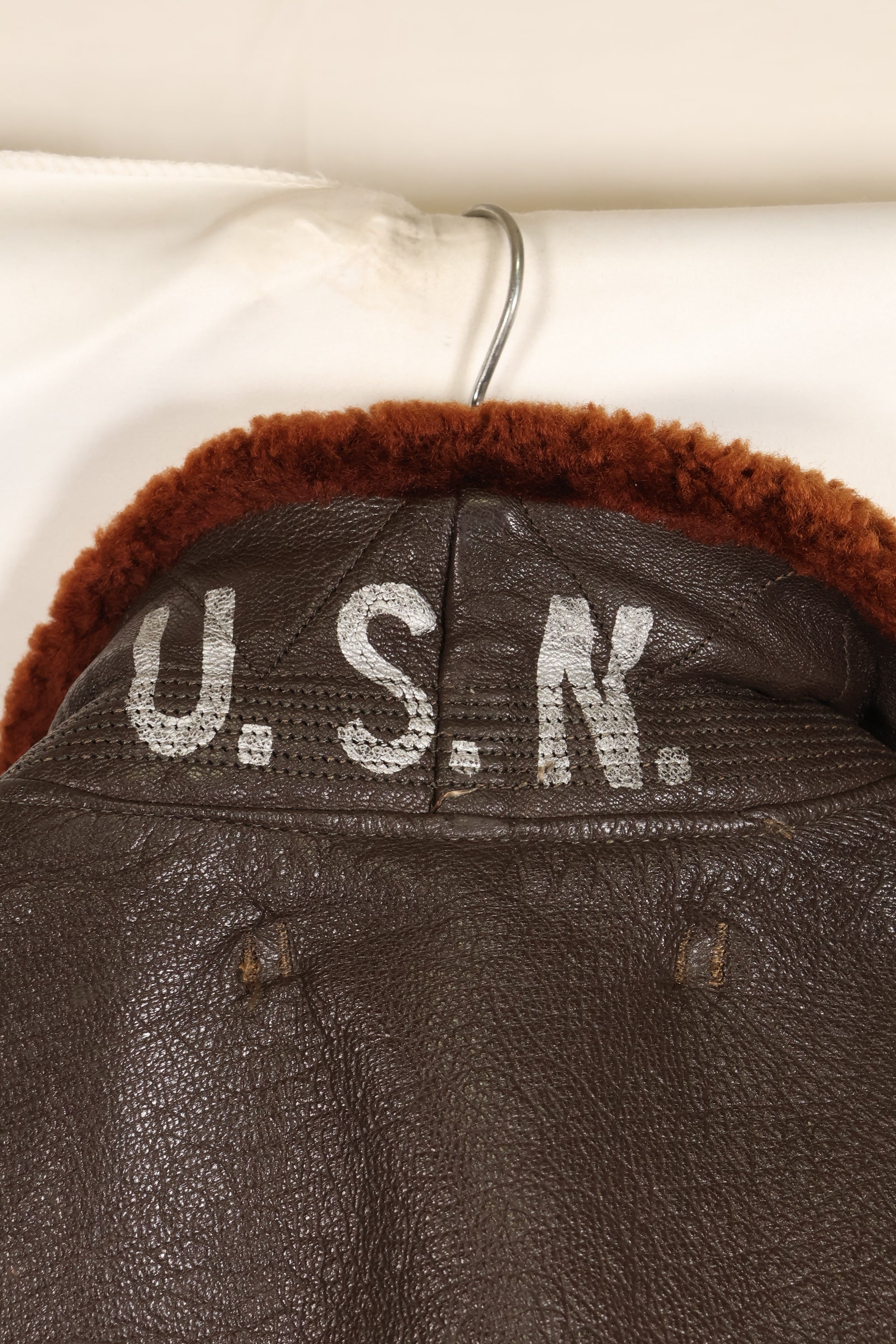 1950s Lot, Size 46, J-7823, U.S. Navy G-1 Flight Jacket, Early Production, Used