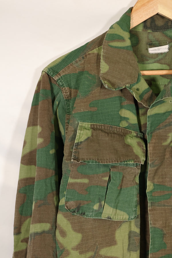 Circa 1968 S-R Ripstop SENTRY DOG MP ERDL Jungle Fatigue Jacket Used