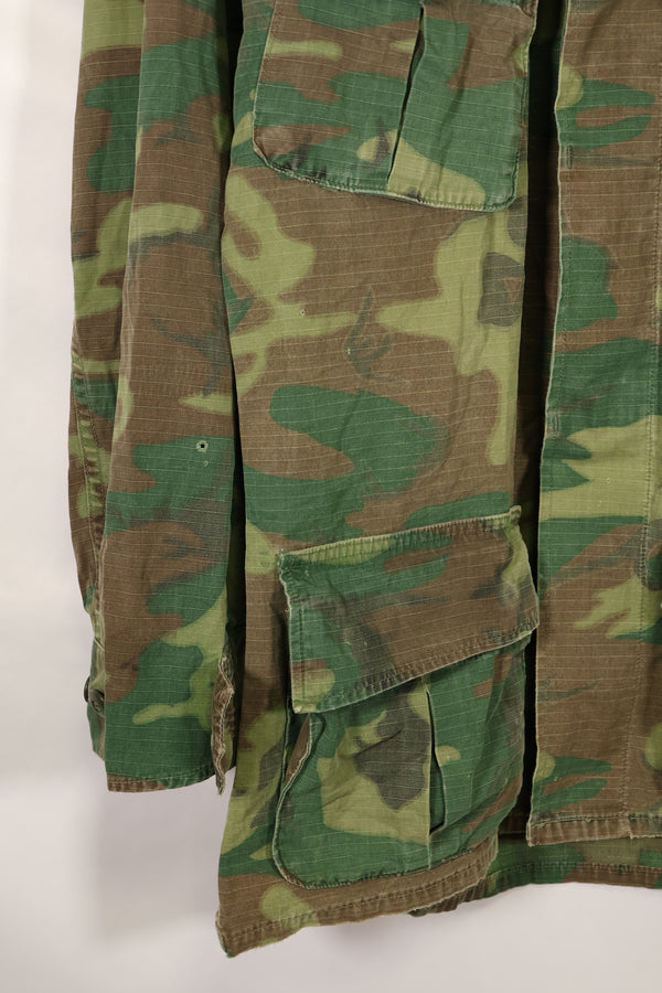 Circa 1968 S-R Ripstop SENTRY DOG MP ERDL Jungle Fatigue Jacket Used