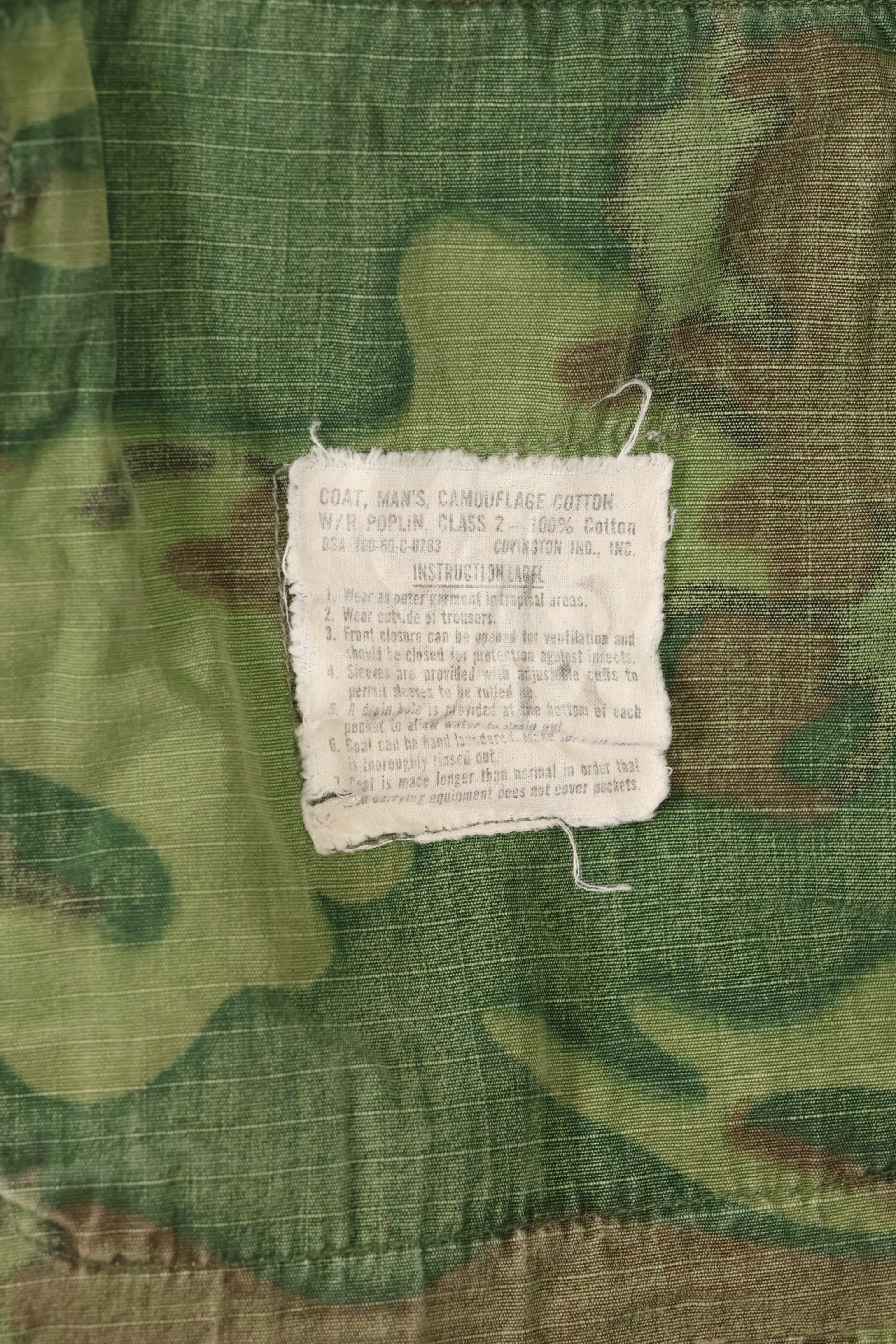 Circa 1968 S-R Ripstop SENTRY DOG MP ERDL Jungle Fatigue Jacket Used