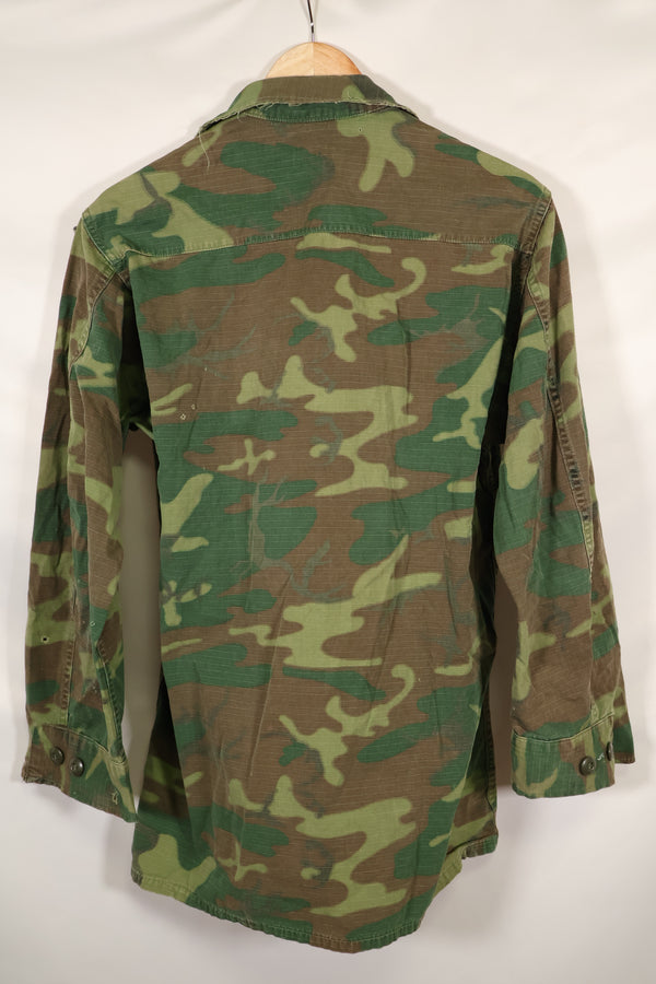 Circa 1968 S-R Ripstop SENTRY DOG MP ERDL Jungle Fatigue Jacket Used
