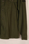 Real 1970 OG-107 utility shirt with Army Airborne insignia, used.