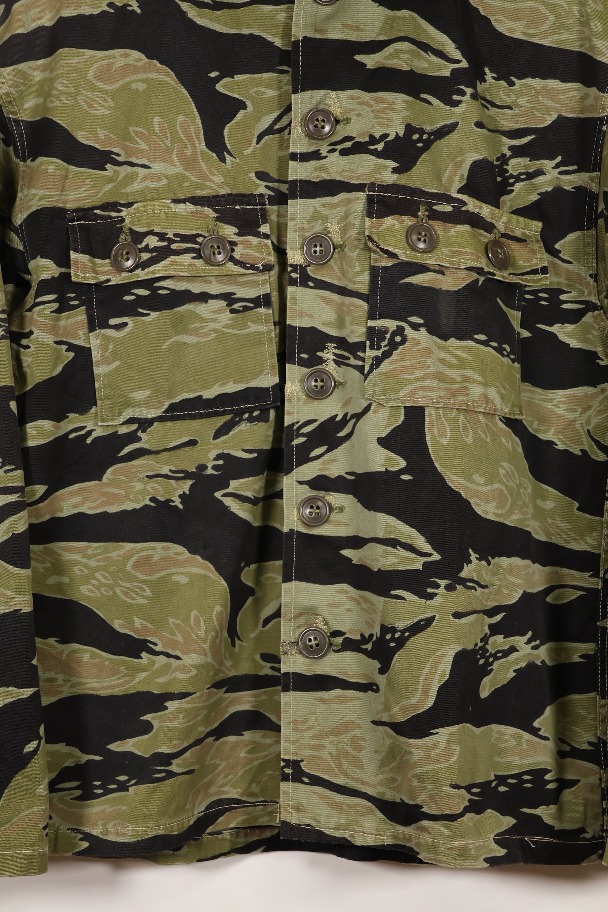 Real Late War Pattern Tiger Stripe Shirt, heavyweight fabric, good condition.