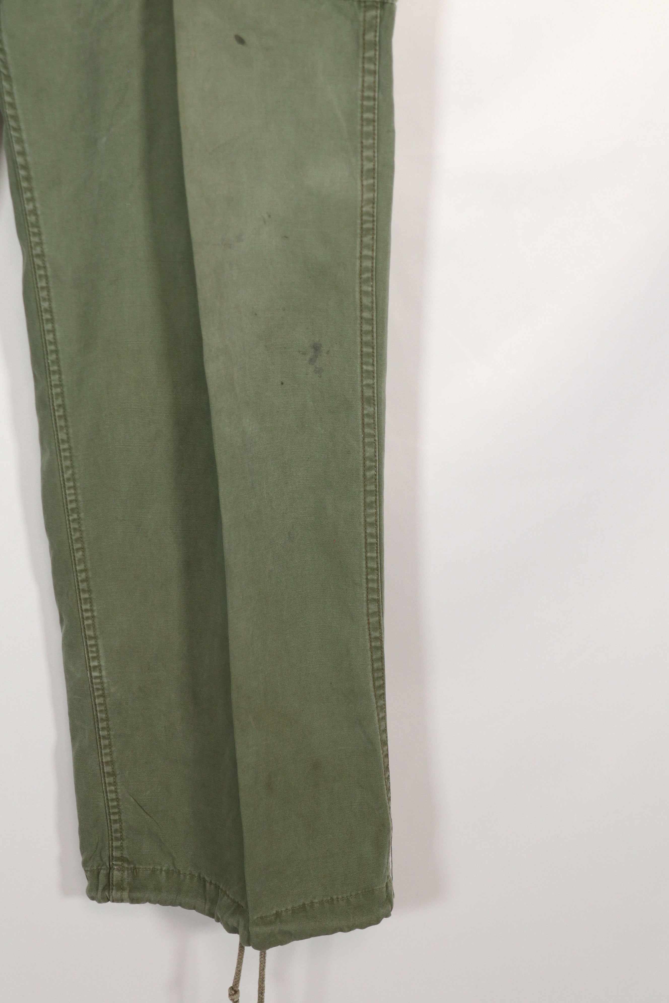Real 1963 1st Model Jungle Fatigue Pants without leg ties, used.