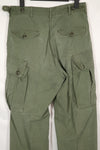 Real 1963 1st Model Jungle Fatigue Pants without leg ties, used.