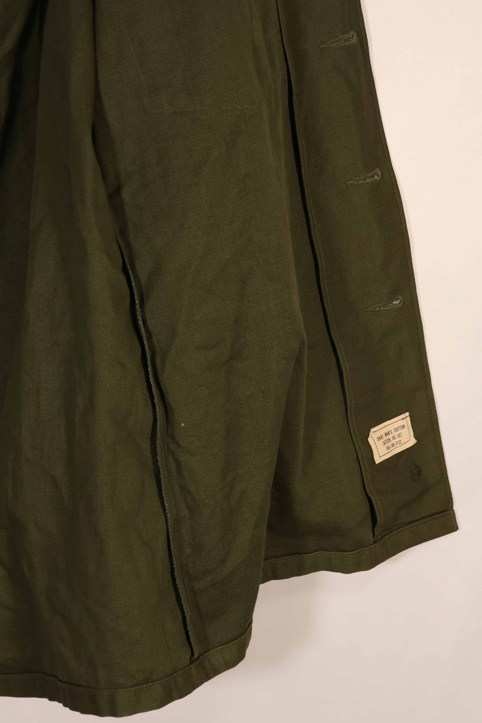 Real 1970s OG-107 utility shirt with patch, later used