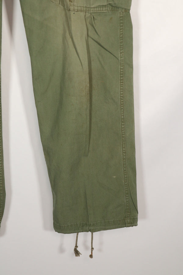 Real 1963 1st Model Jungle Fatigue Pants with leg ties, used.