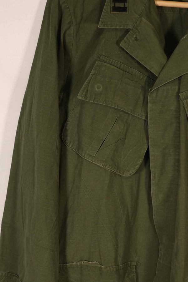 Real 1970 4th Model Jungle Fatigue Jacket M-R with insignia, used.