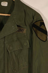 Real 1970 4th Model Jungle Fatigue Jacket M-R with insignia, used.