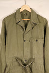 1940s, 36R, U.S. Army Combat Coveralls, PW (Prisoner of War) item, faded, used