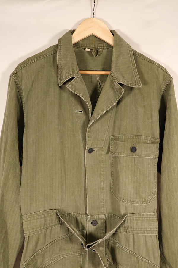 1940s, 36R, U.S. Army Combat Coveralls, PW (Prisoner of War) item, faded, used