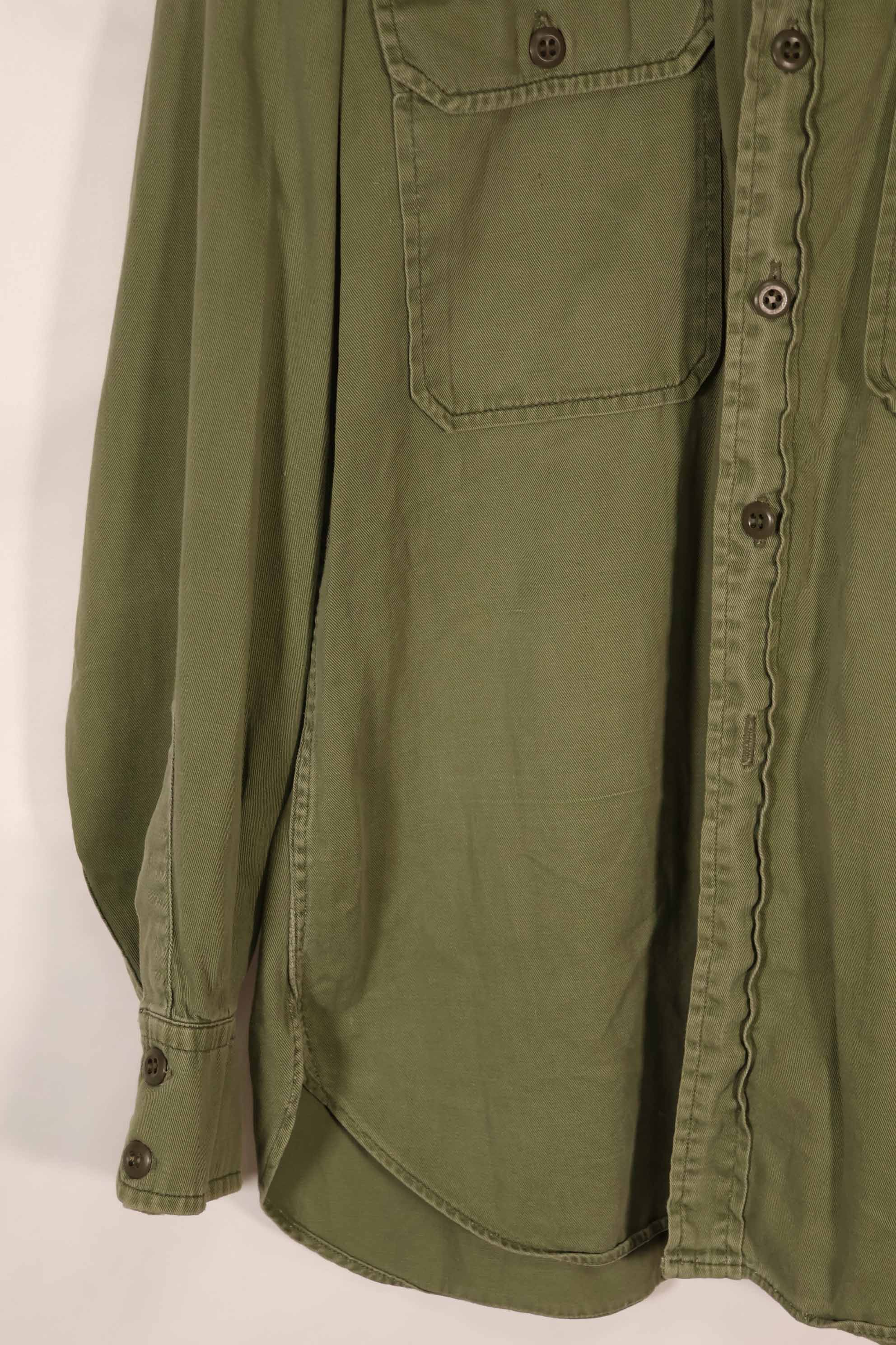 Real 1970 Australian Army OD shirt 15 1/2 x33 used