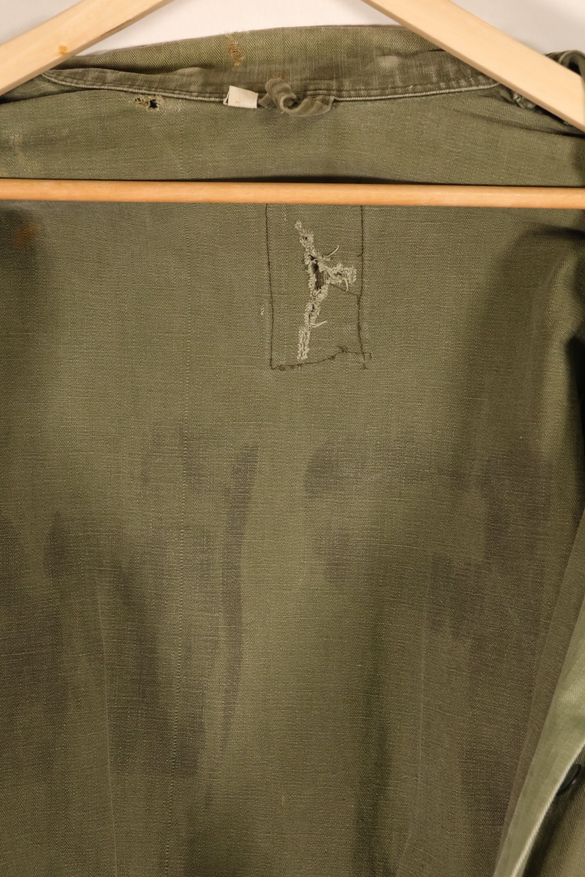 1940s, 36R, U.S. Army Combat Coveralls, PW (Prisoner of War) item, faded, used