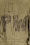 1940s, 36R, U.S. Army Combat Coveralls, PW (Prisoner of War) item, faded, used