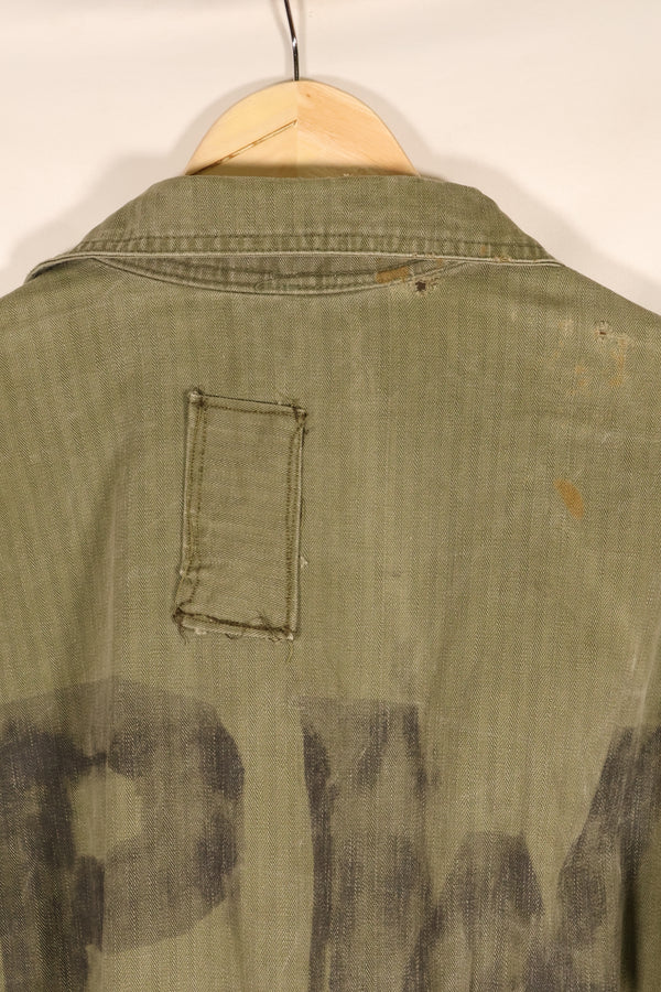 1940s, 36R, U.S. Army Combat Coveralls, PW (Prisoner of War) item, faded, used
