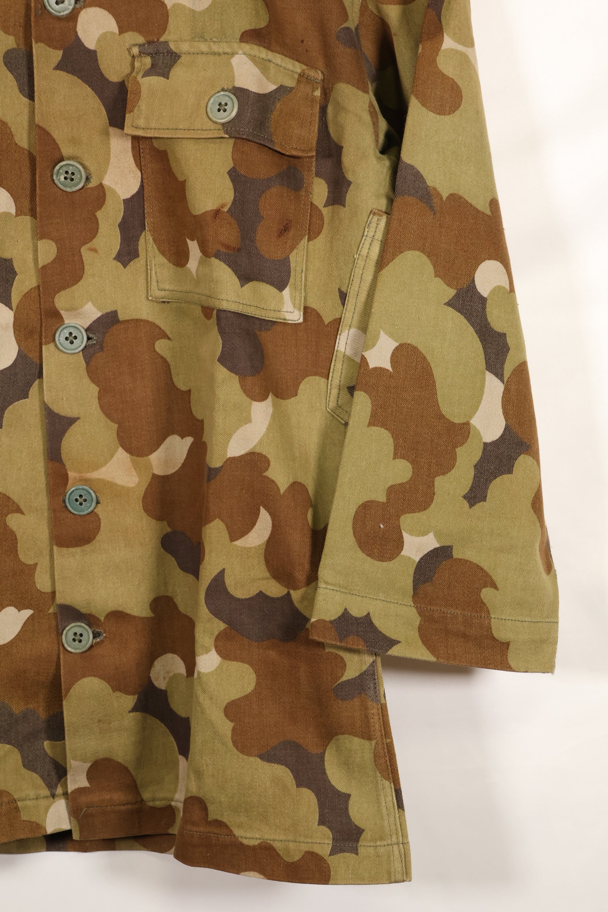 Real South Vietnam National Field Military Police Cloud Camouflage Top and Bottom Set, unused.