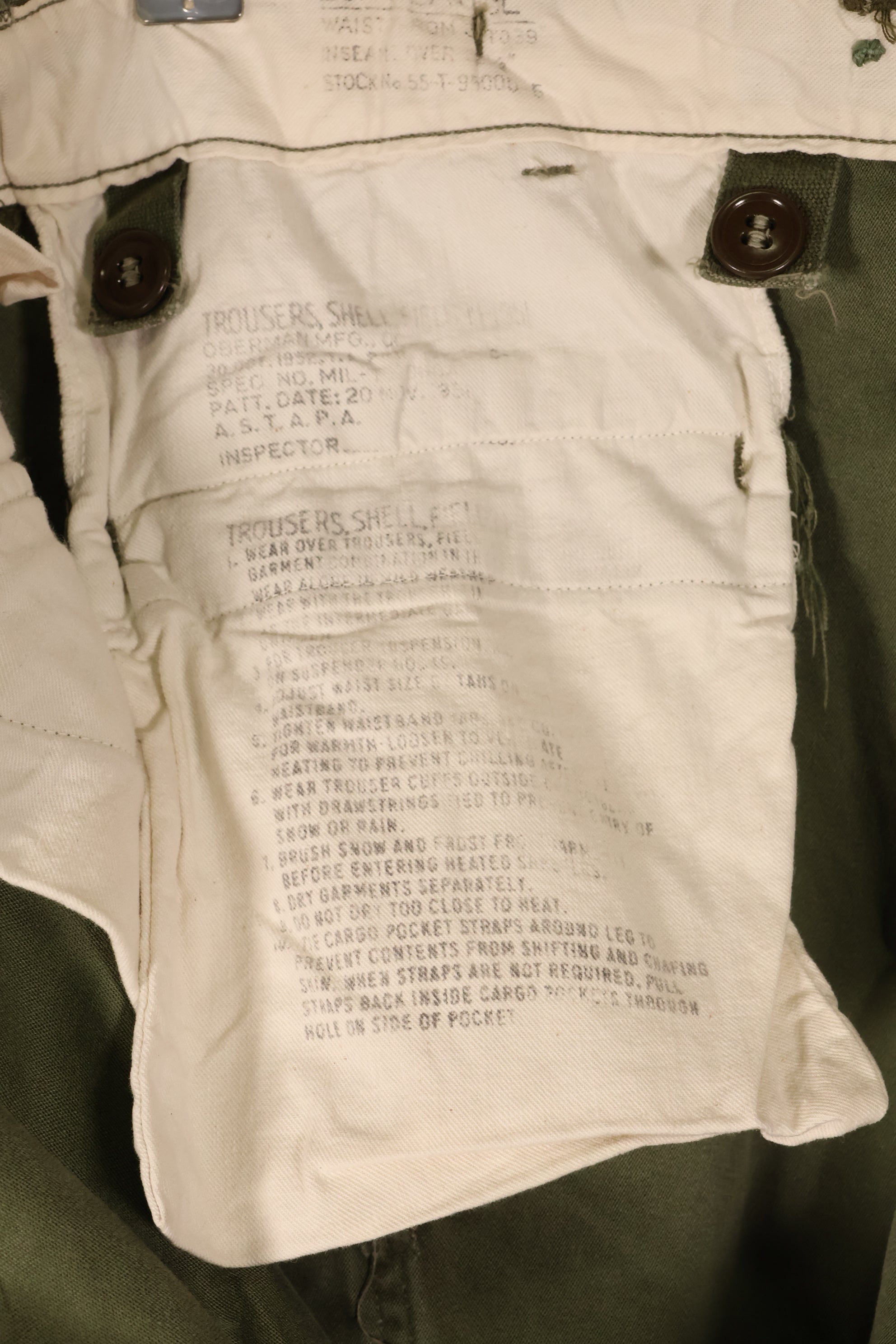 1950s, L-L, U.S. Army, M-1951 Field Pants, Slightly Faded, Used