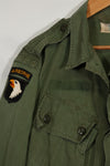 1963 1st Model Jungle Fatigue 101st Airborne Division Jacket, used.