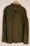 Real 1940s U.S. Army HBT OD utility jacket, no size tag, good condition.