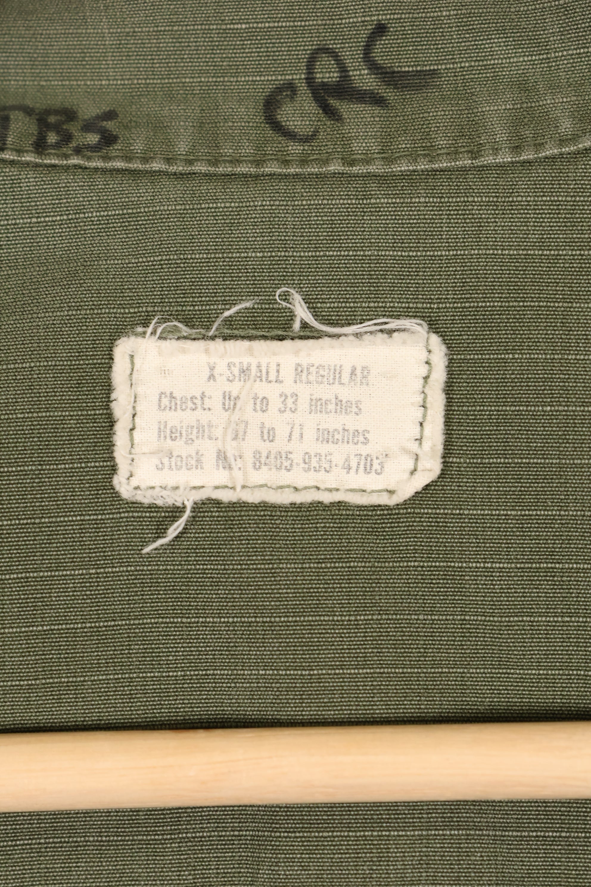 1968 Contract X-SMALL-REGULAR 4th Model Jungle Fatigue Jacket Used Film Company Release