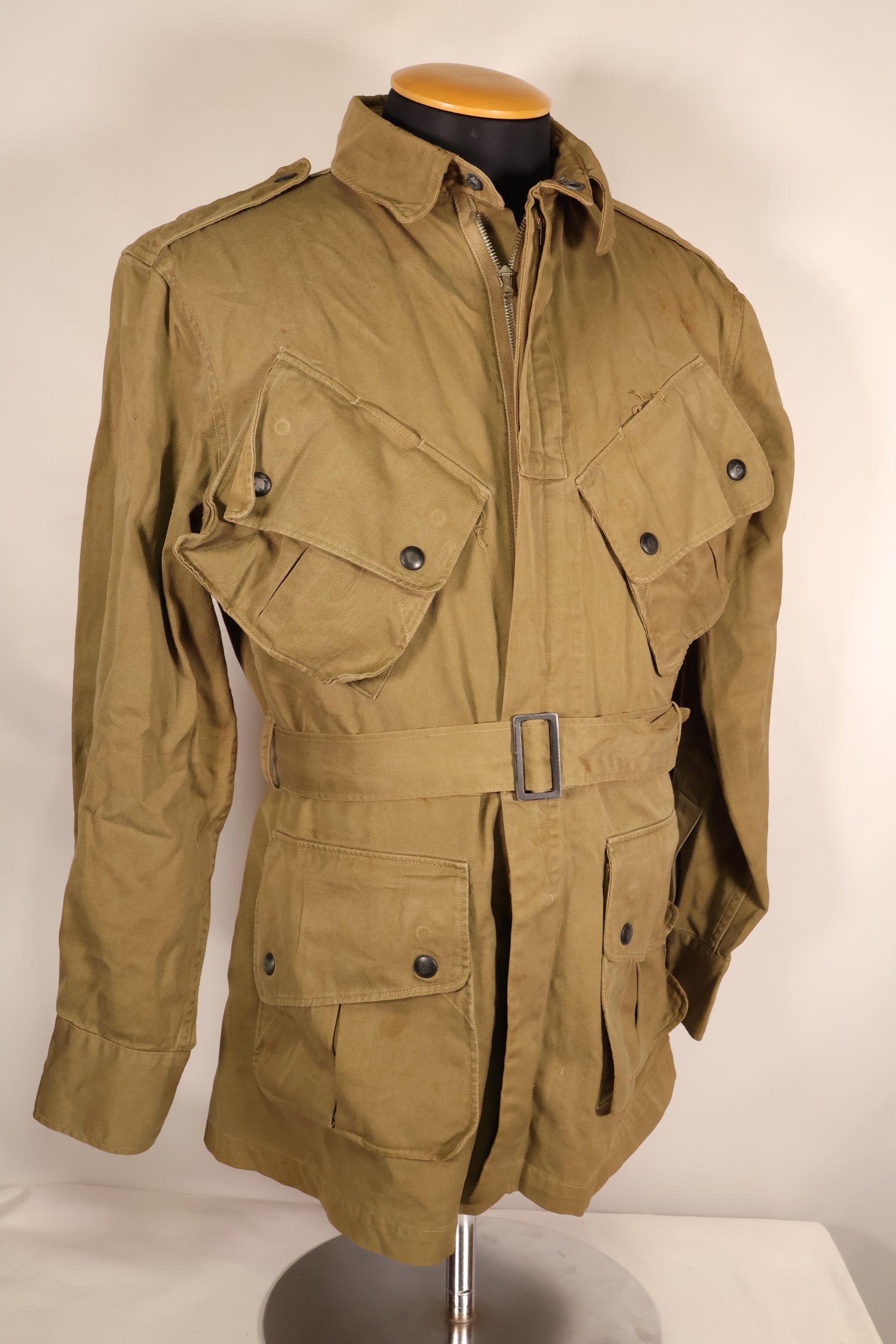Early 1940s, estimated size 42, U.S. Army, M-1942, Airborne, Jump Jacket, Used