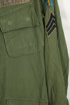 1967 3rd Model Jungle Fatigue Jacket, ex Green Beret, used.