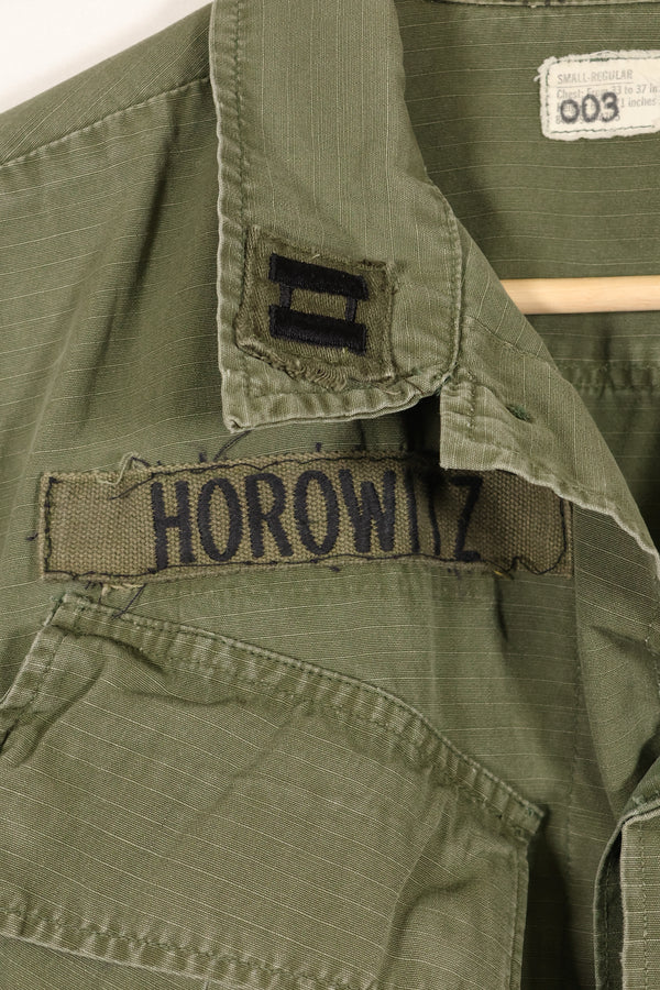 1970 Contract SMALL-REGULAR 4th Model Jungle Fatigue Jacket Used Film Company Release